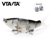 VTAVTA 8cm 17g Naufrage Wobbler Leurres De Pêche Appât Artificiel Swimbait Crankbait Pêche Leurre Dur Appât En Plastique Souple Queues